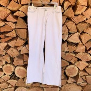 Vintage Aeropostale Women’s Size 7/8 White Corduroy Flare Leg Pants Y2K 90’s 70s